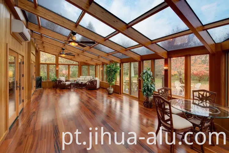 Jihua Aluminium Sunshine House Aluminum Sunroom Glass Sunroom